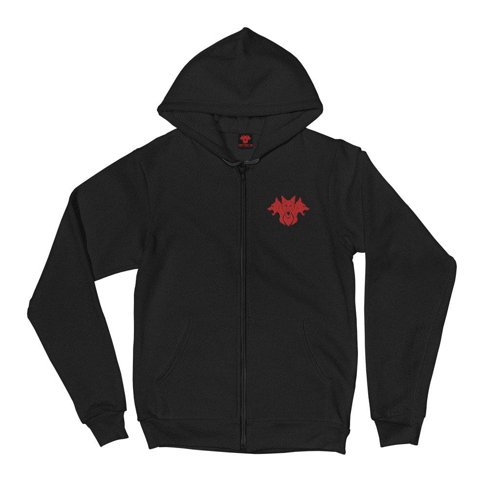 CERBERUS Strength CORE Zippy – Premium Cotton Zip-Up Hoodie (Black)