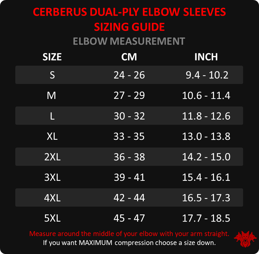 CERBERUS Strength Dual-Ply Elbow Sleeves – Double Layer Support Pair
