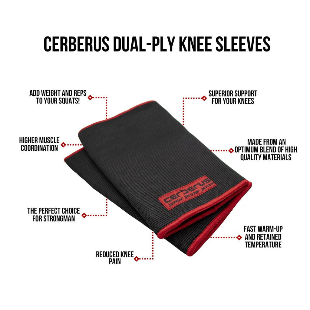 Cerberus Strength Dual-Ply Knee Sleeves – Double Layer Support (Pair) V2