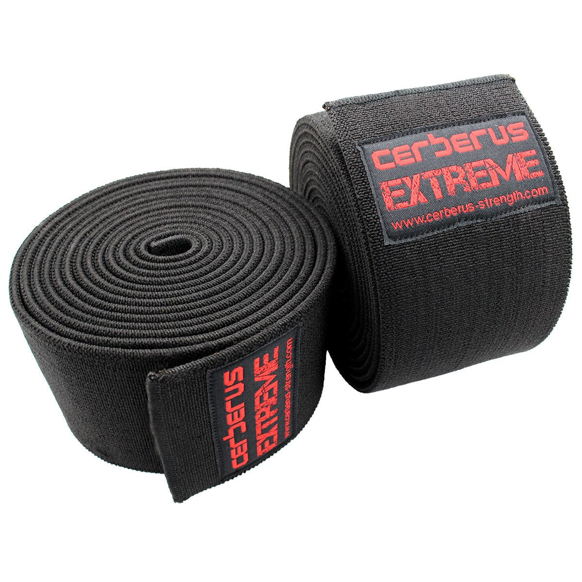 Cerberus Strength Extreme Knee Wraps – Stiff Woven Elastic Support