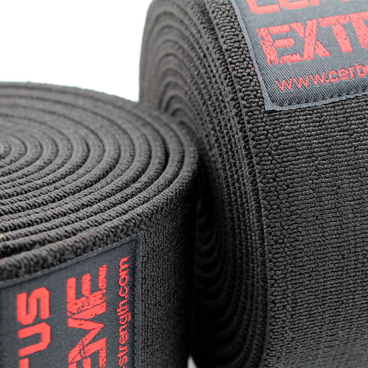 Cerberus Strength Extreme Knee Wraps – Stiff Woven Elastic Support