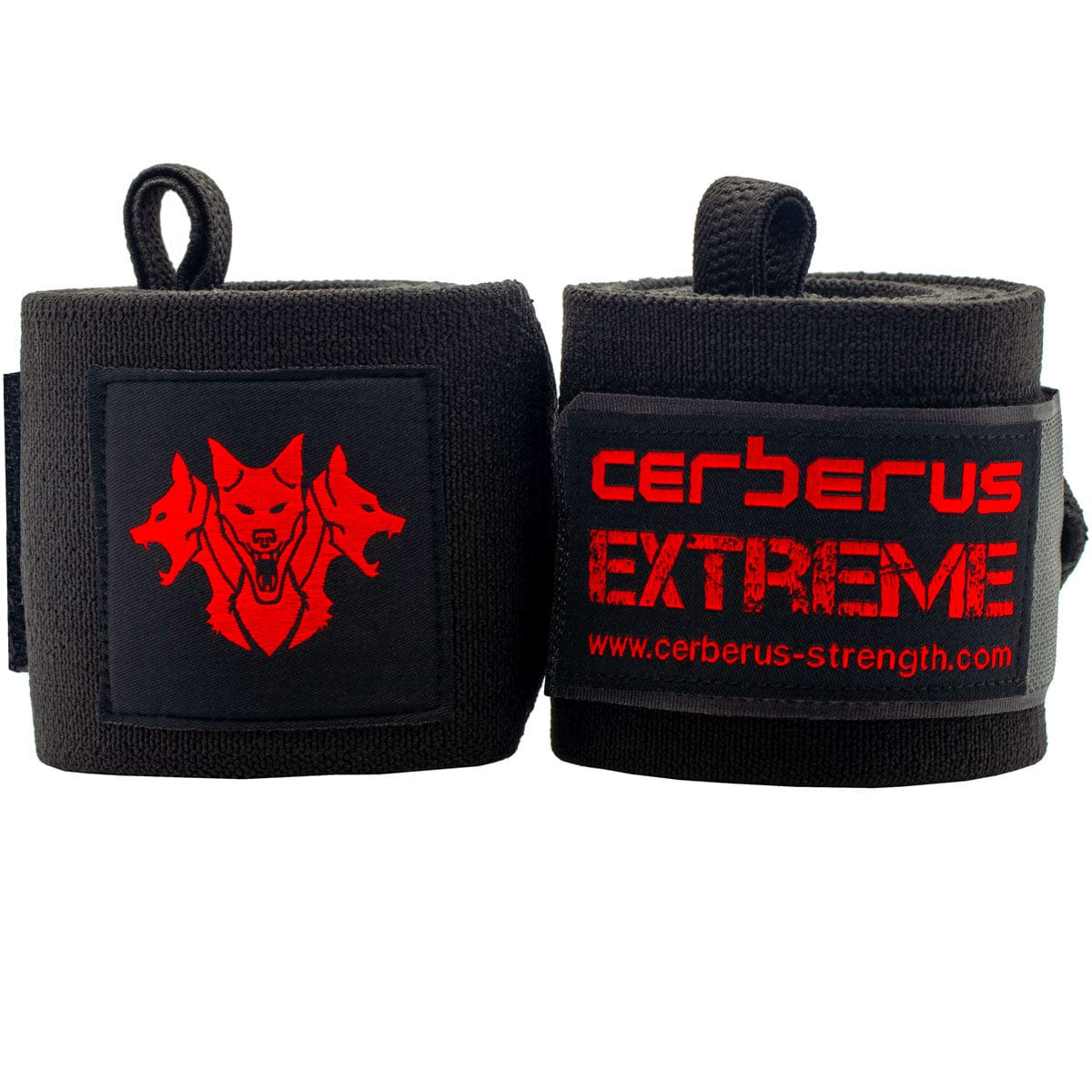Cerberus Extreme Wrist Wraps – Stiff Powerlifting Support (35 Inch)
