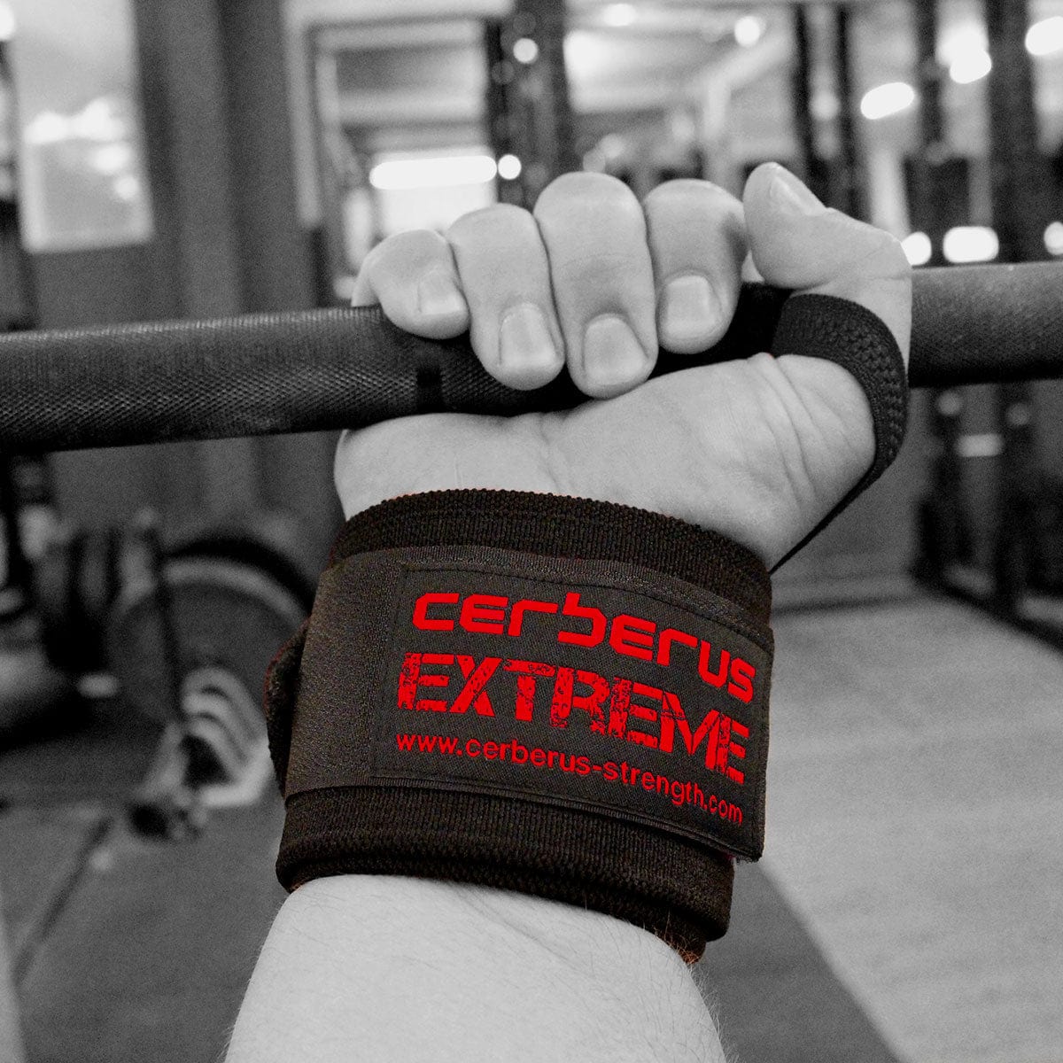 Cerberus Extreme Wrist Wraps – Stiff Powerlifting Support (35 Inch)