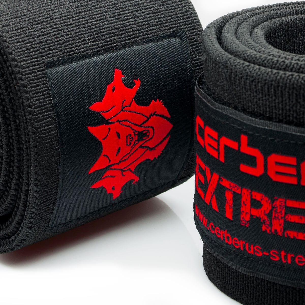 Cerberus Extreme Wrist Wraps – Stiff Powerlifting Support (35 Inch)