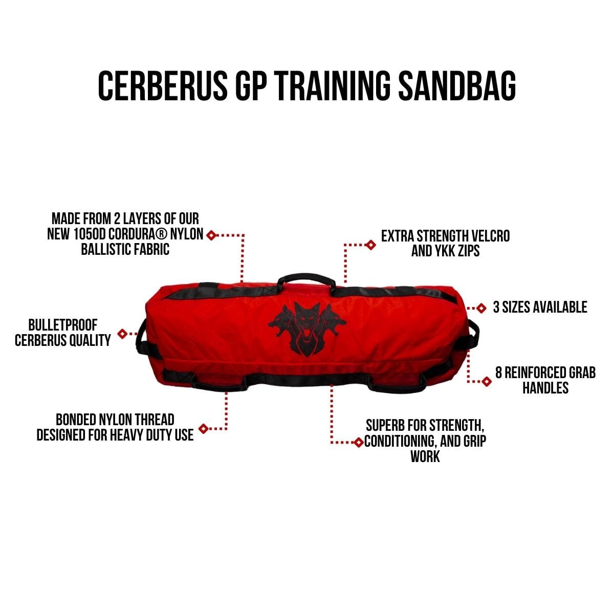 Cerberus Strength GP Training Sandbag | 1050D Ballistic Nylon - 3 Sizes