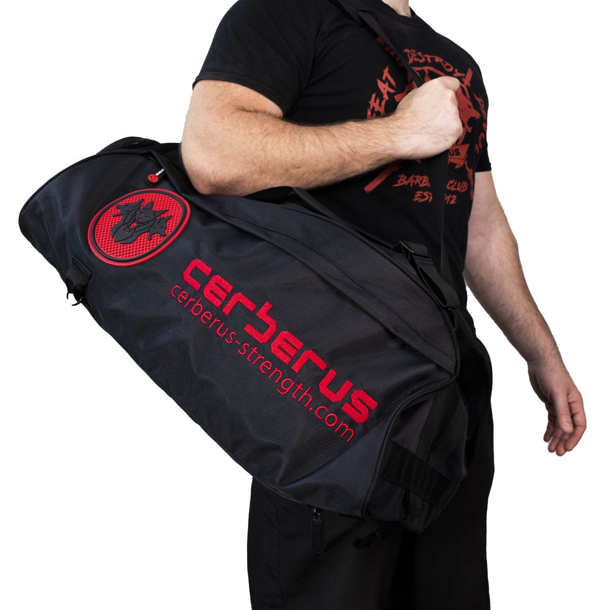 CERBERUS Strength Gym Holdall – 55L Convertible Backpack Duffel Bag