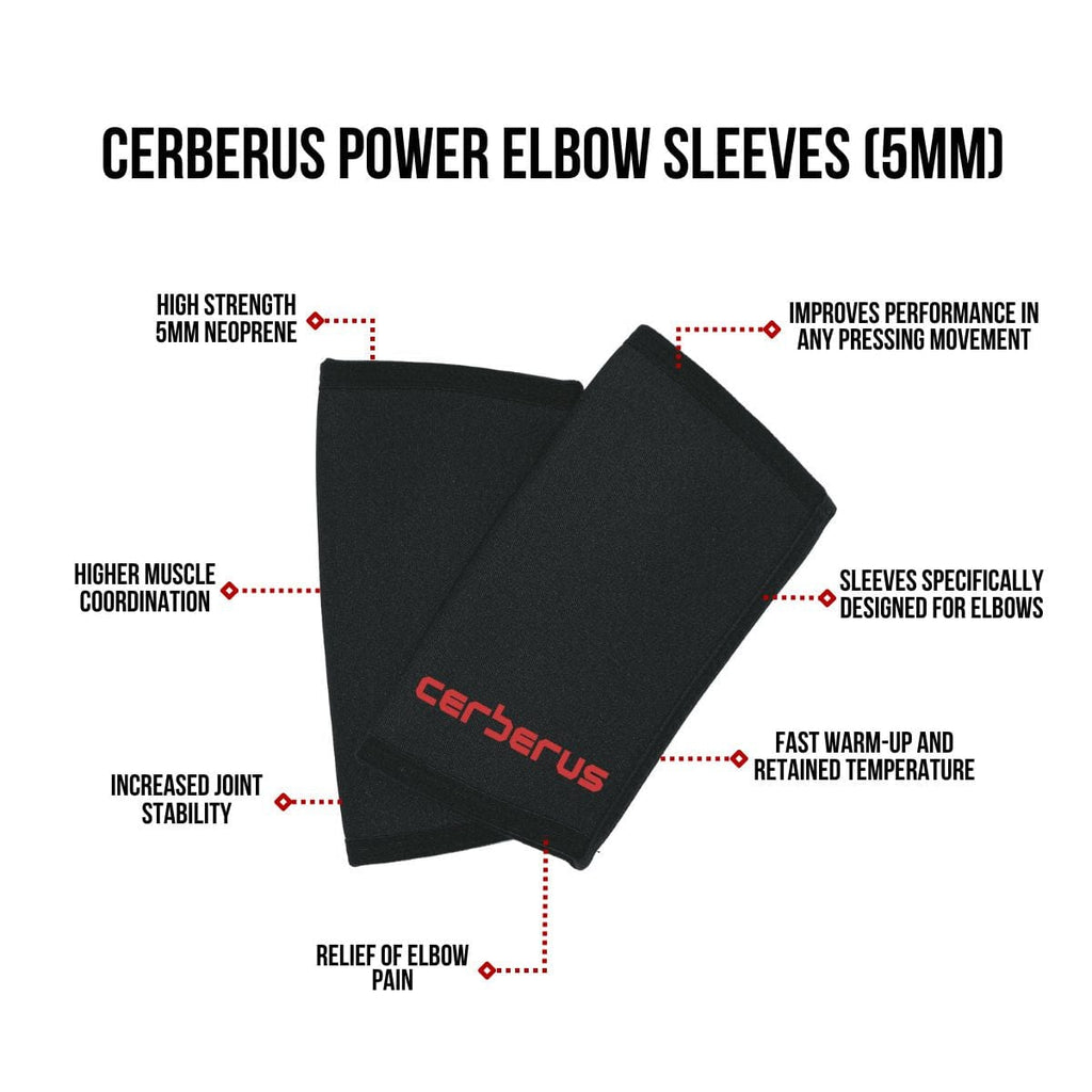 CERBERUS Strength POWER Elbow Sleeves – 5mm Neoprene Compression