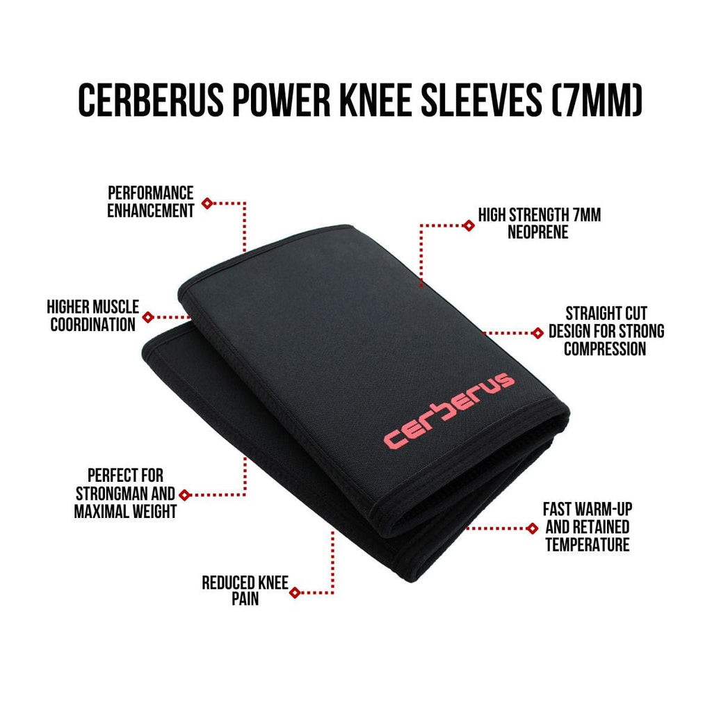 Cerberus Strength POWER Knee Sleeves – 7mm Neoprene Powerlifting