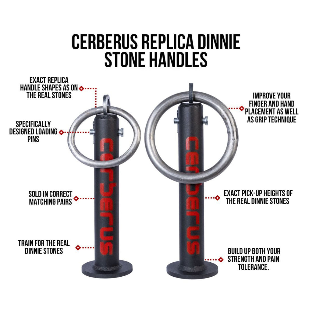 Cerberus Strength Replica Dinnie Stone Handles - Strongman Training Pair