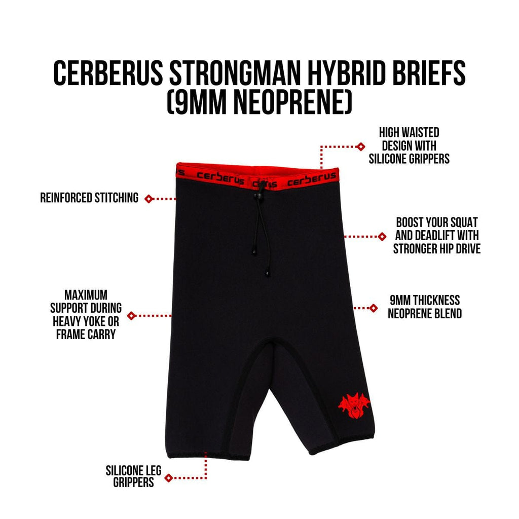 Cerberus Strength 9mm Neoprene Hybrid Briefs for Squats & Deadlifts