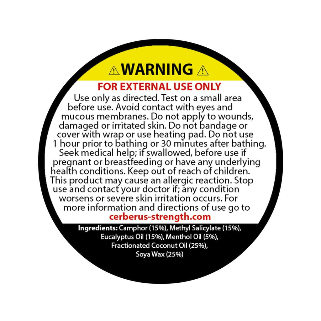 SubZero Muscle Rub by CERBERUS Strength – Cooling Pain Relief Balm