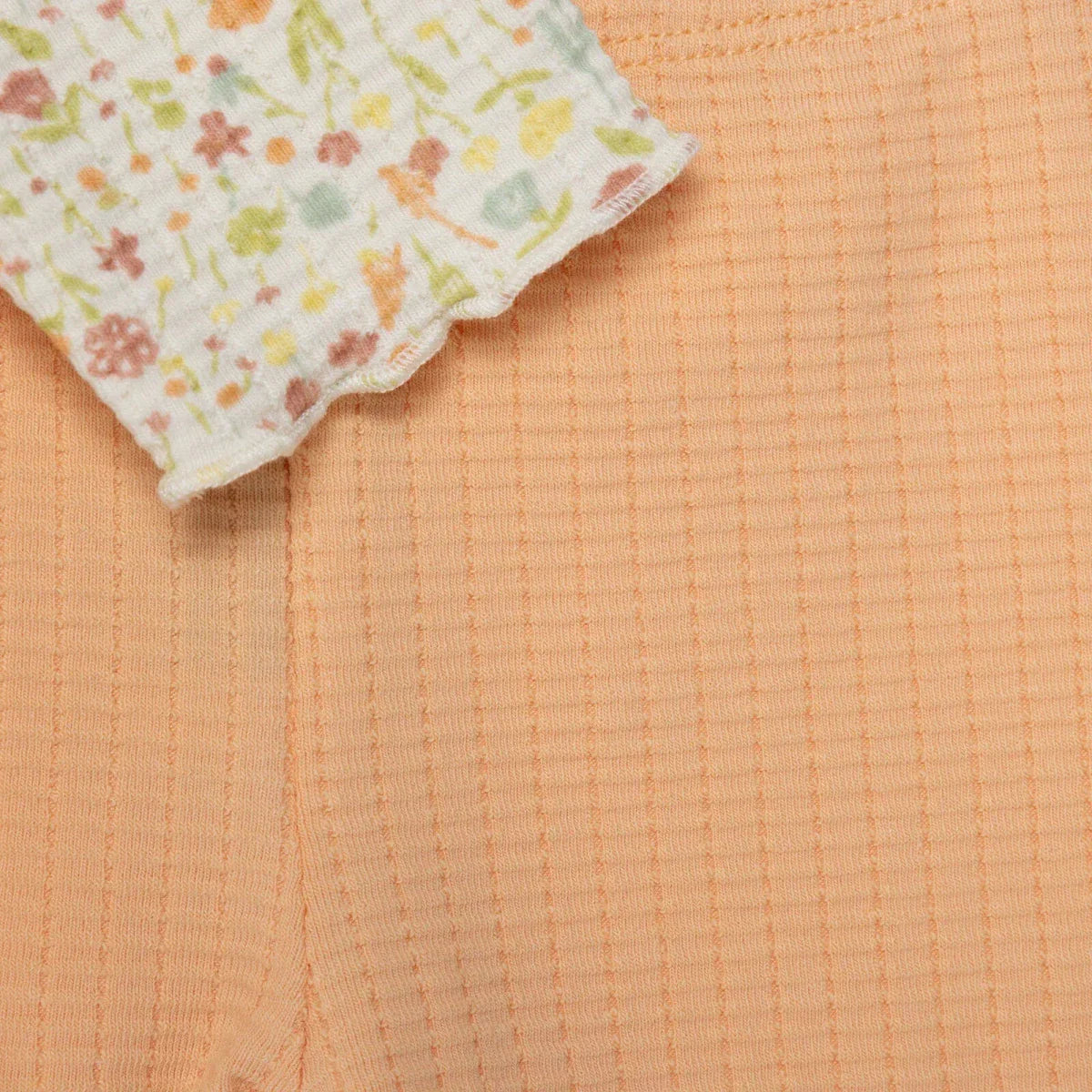 Bebetto Girls Sweatshirt & Footless Bottom Set Floral Print House Of Birds Frill Neck Full Length Lo - Salmon