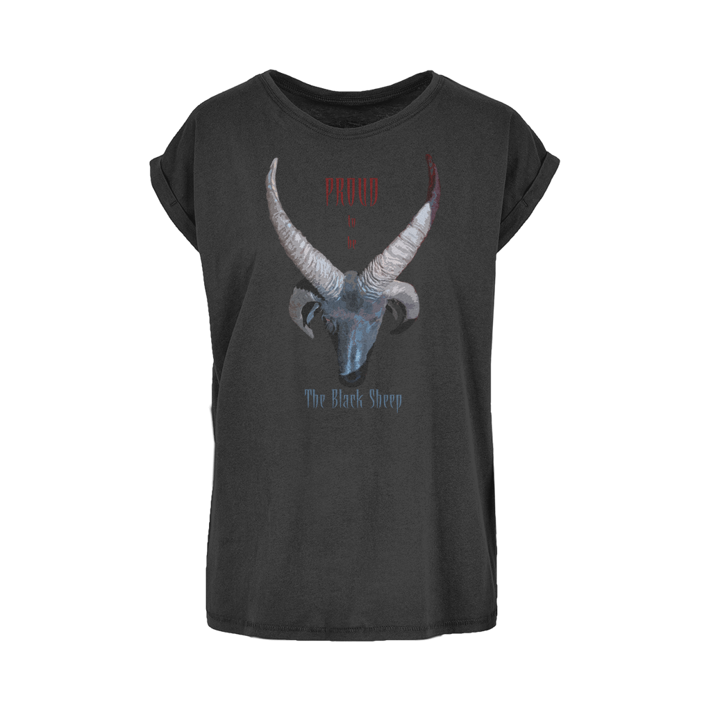 Kate's Clothing Black Sheep Women's Extended Shoulder Cotton T-Shirt