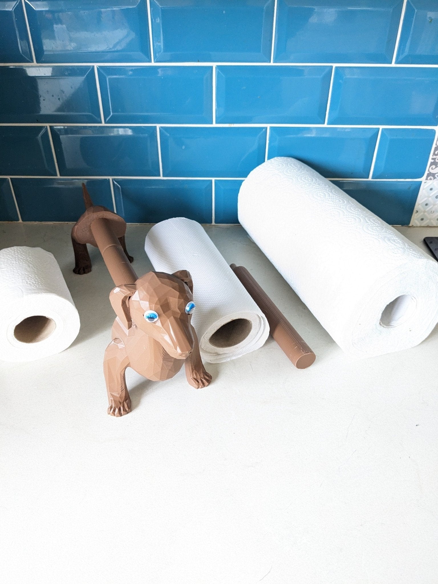 Chaddyverse Dachshund Paper Towel & Toilet Roll Holder – 3D Printed