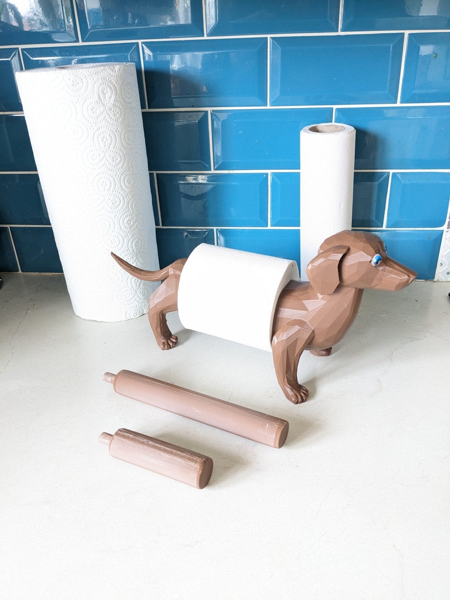 Chaddyverse Dachshund Paper Towel & Toilet Roll Holder – 3D Printed