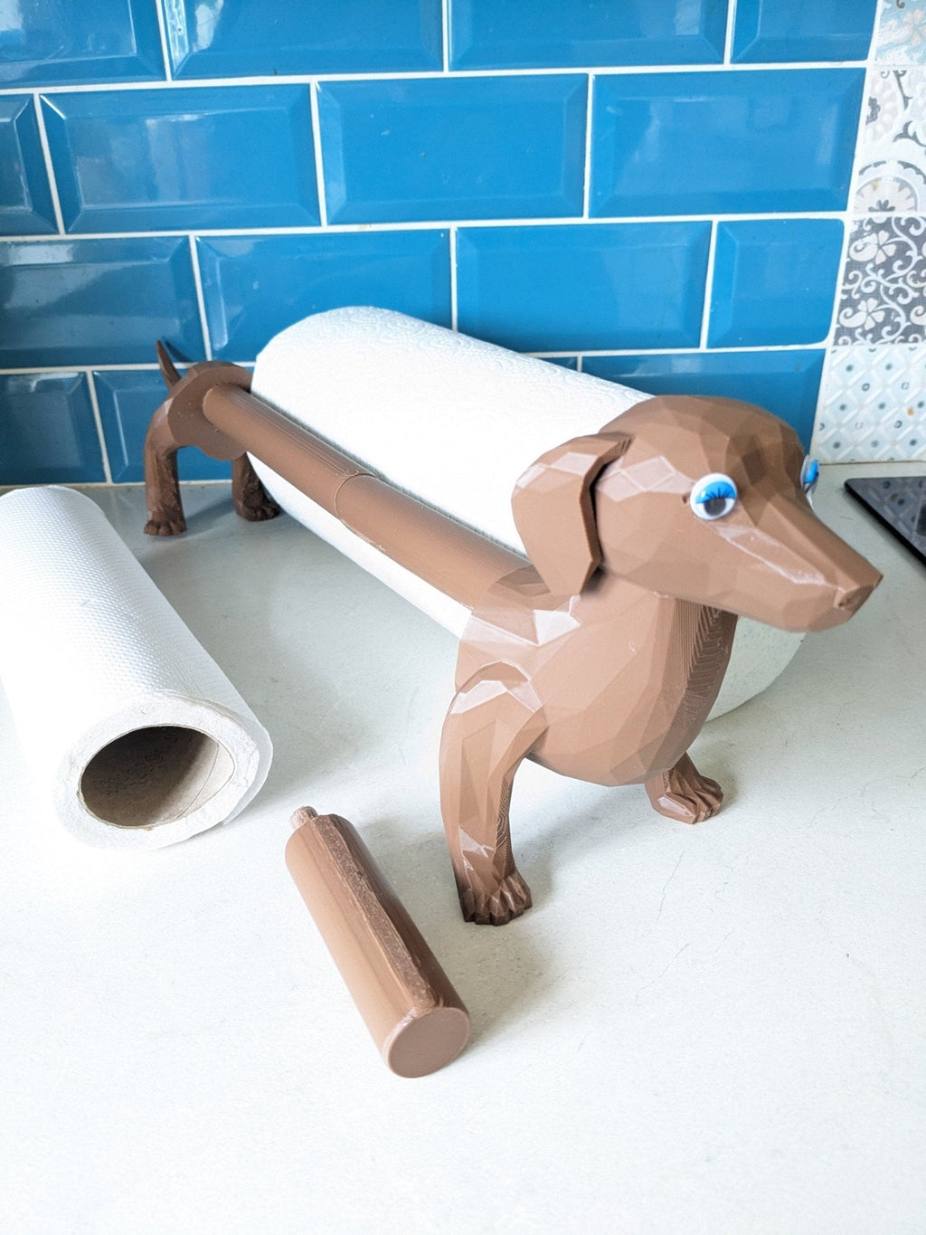 Chaddyverse Dachshund Paper Towel & Toilet Roll Holder – 3D Printed