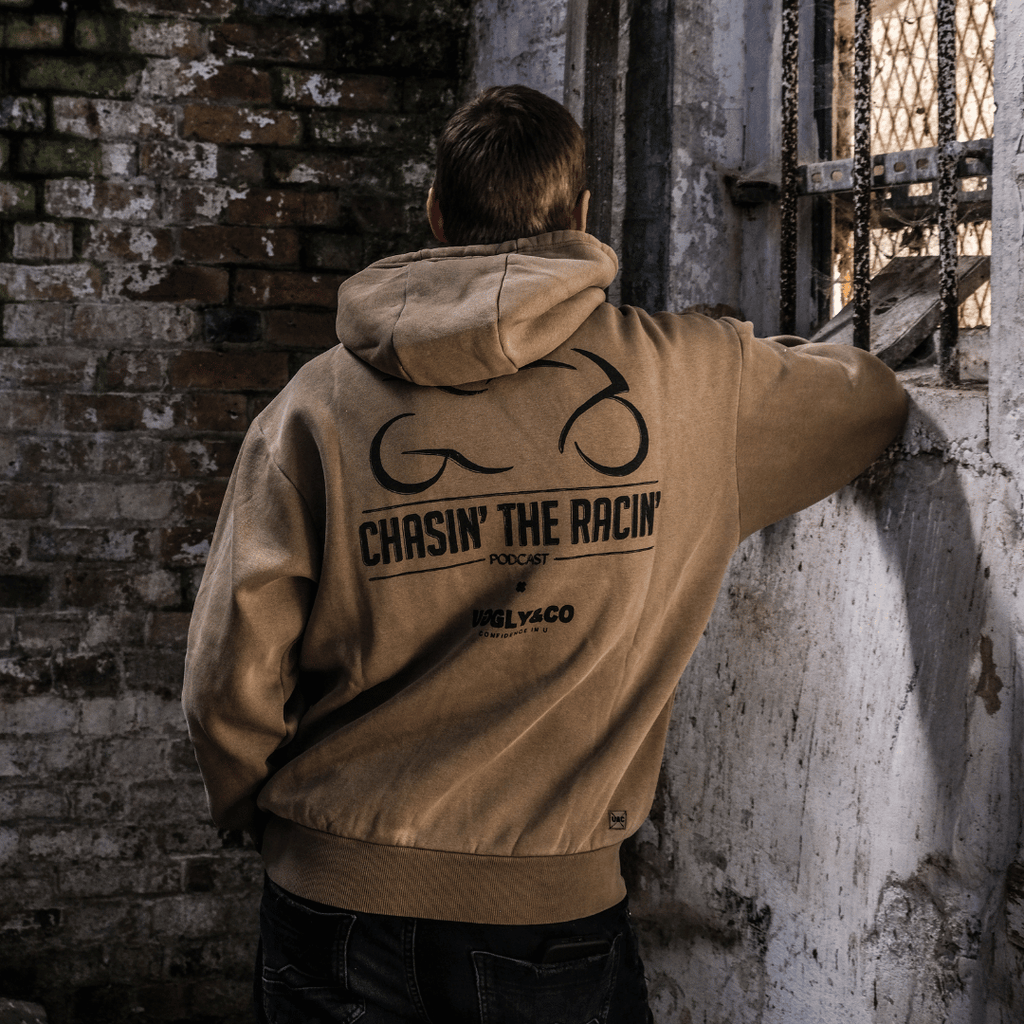 Uggly & Co x Chasin the Racin Heavyweight Fleece Hoodie – Mocha Brown