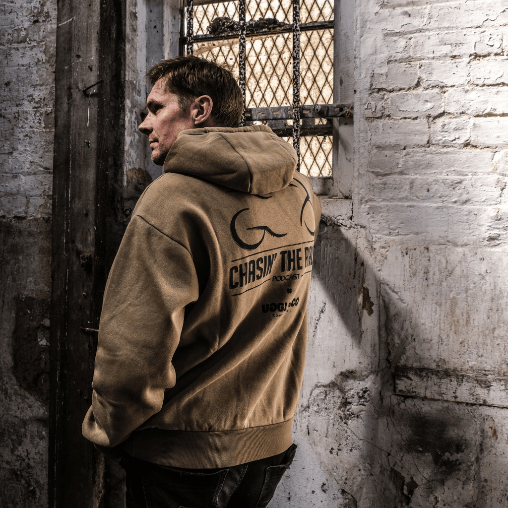 Uggly & Co x Chasin the Racin Heavyweight Fleece Hoodie – Mocha Brown