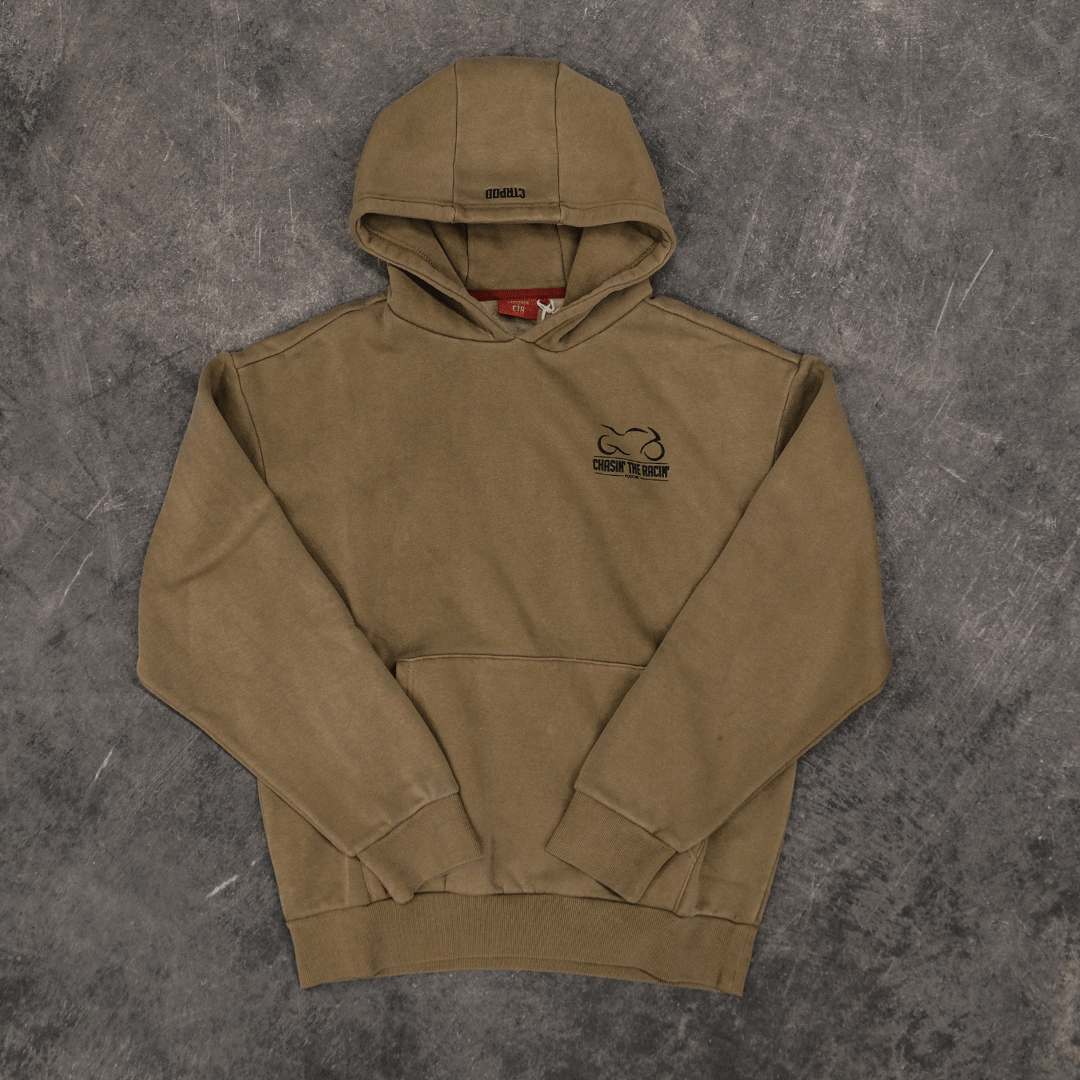 Uggly & Co x Chasin the Racin Heavyweight Fleece Hoodie – Mocha Brown