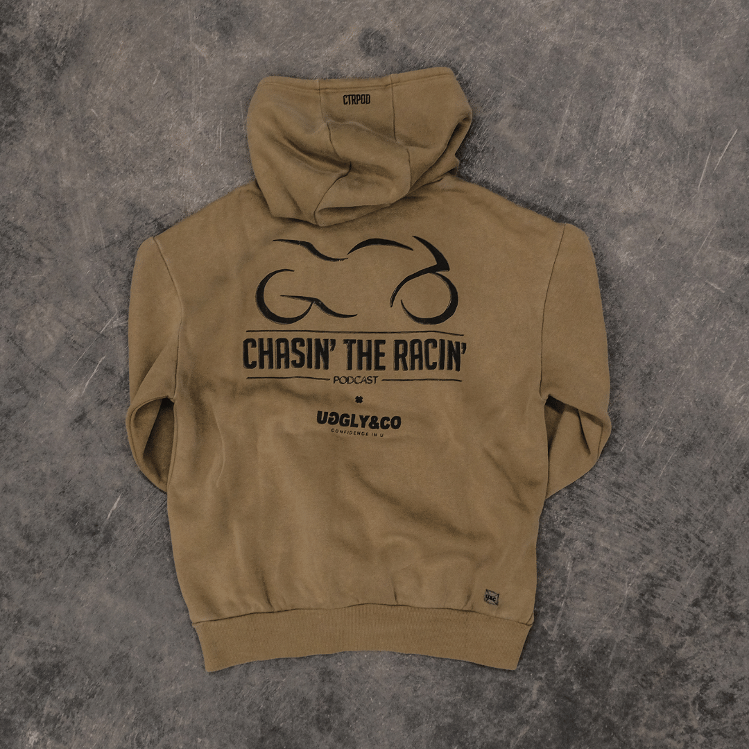Uggly & Co x Chasin the Racin Heavyweight Fleece Hoodie – Mocha Brown