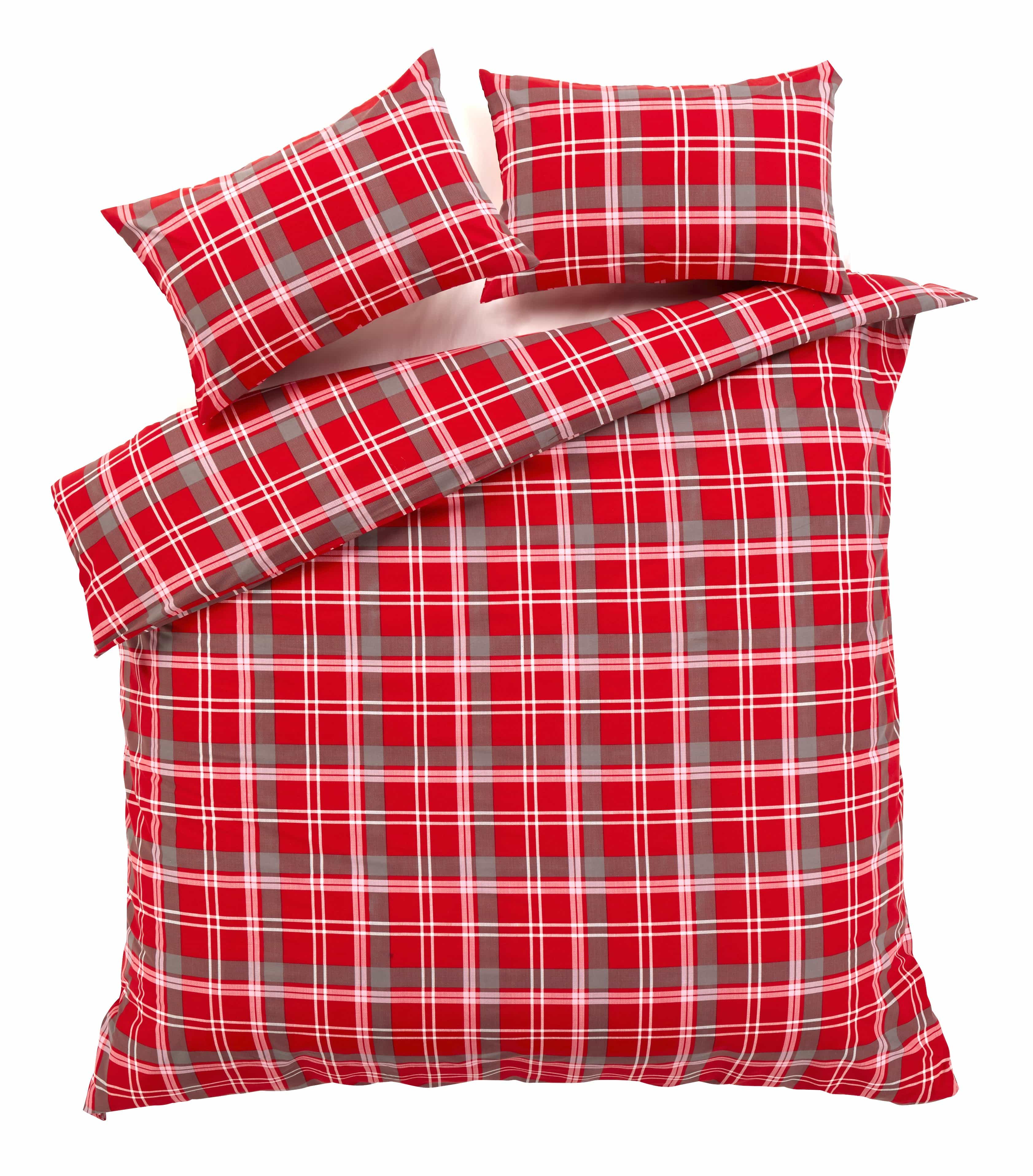 OLIVIA ROCCO Check Pattern Duvet Set – Cotton Rich Soft Bedding with Cases