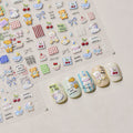 Cherry Bear Nail Deco Stickers | LuLuFun Studio Cute DIY Nail Art Decals