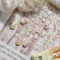 LuLuFun Studio Cherry Cake & Kitty Nail Deco Stickers - DIY Nail Art