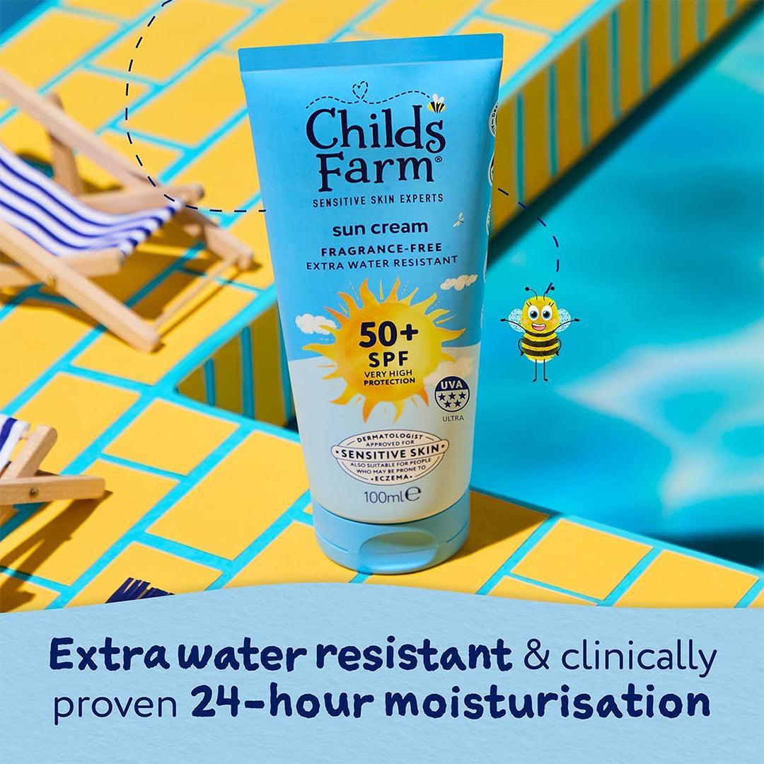 Childs Farm SPF50+ Sun Cream for Sensitive Skin - 100ml Sunscreen