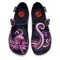 Chocolaticas Sea Demon Women's Mary Jane Flats | Pink Octopus Shoes