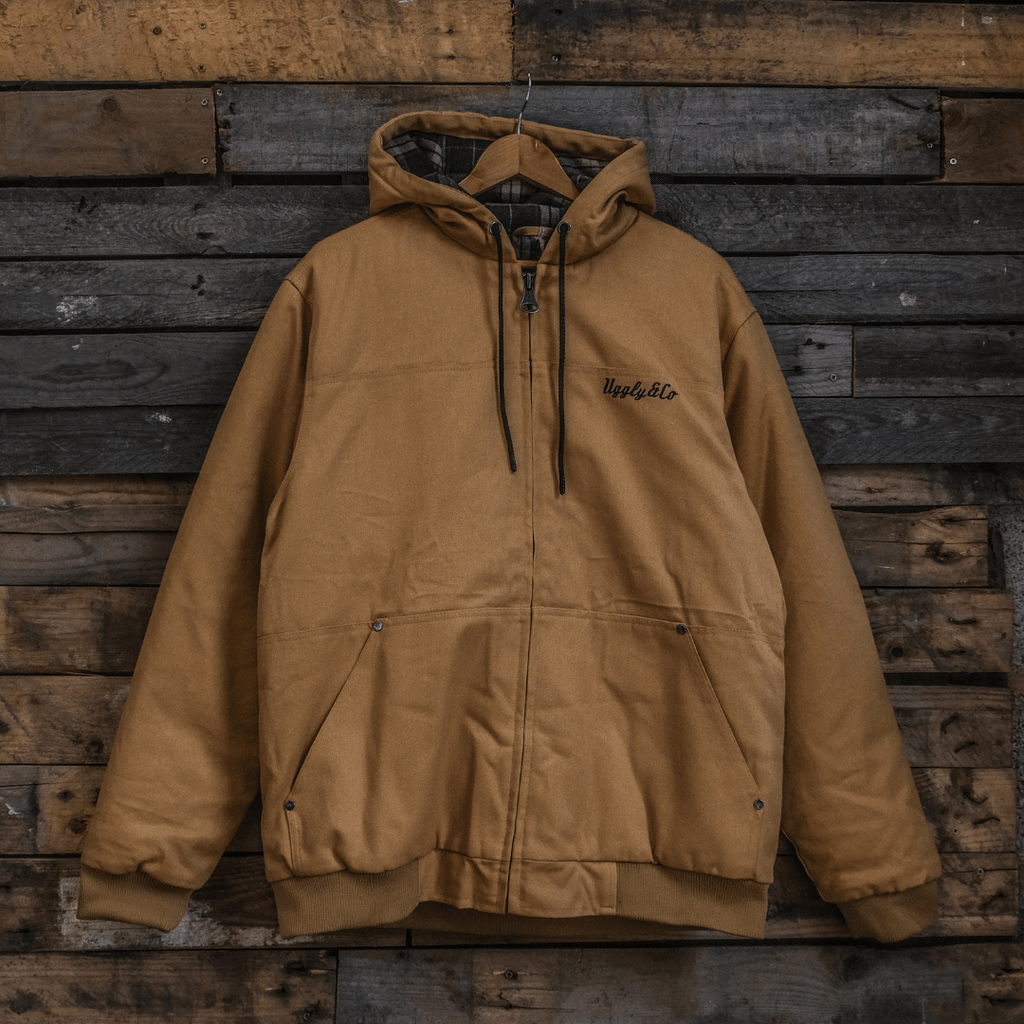Uggly and Co Brown Chore Jacket – Flannel Lined Heavyweight Canvas