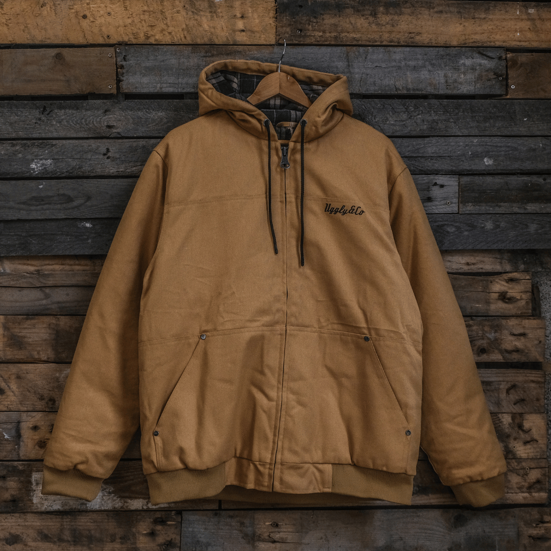 Uggly and Co Brown Chore Jacket – Flannel Lined Heavyweight Canvas