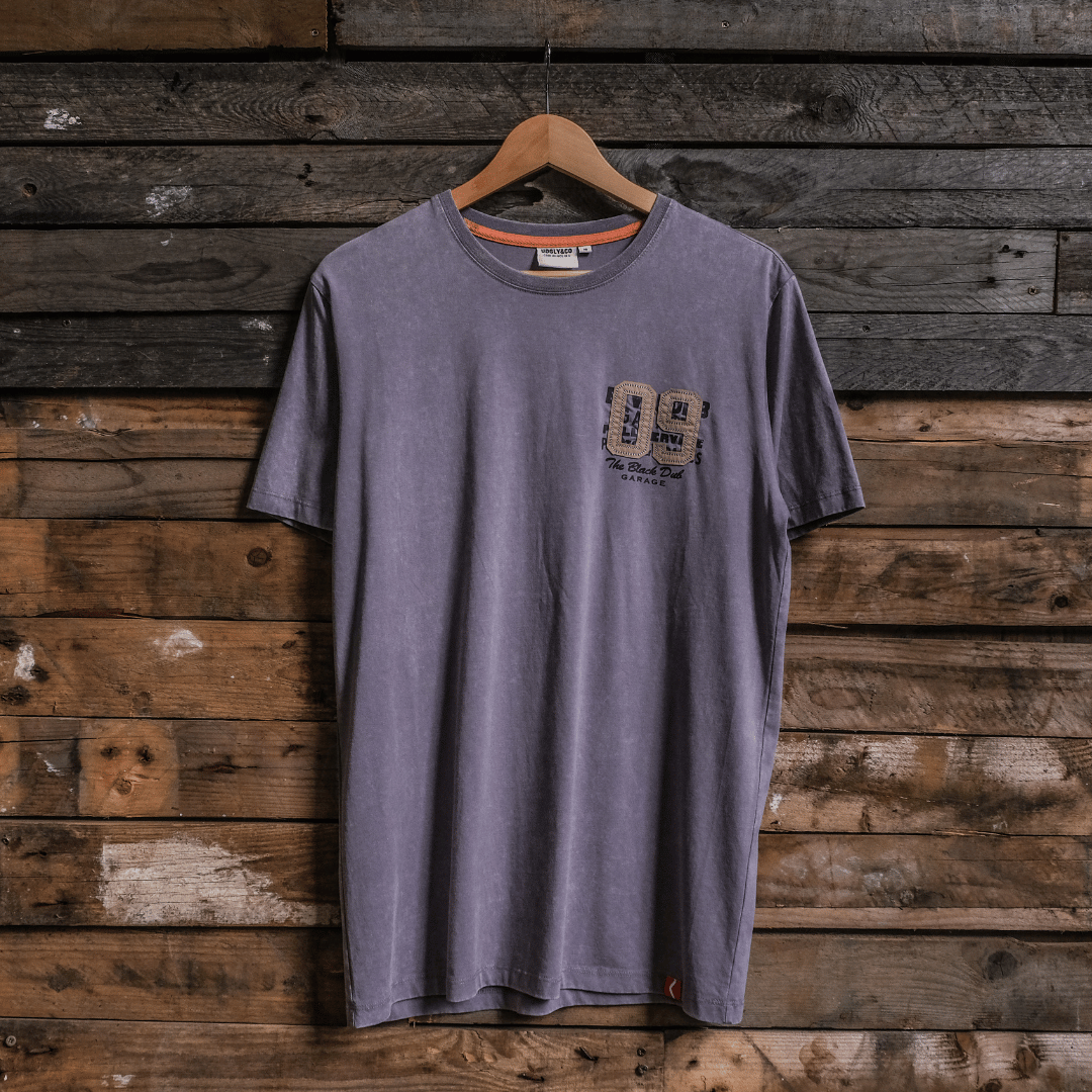 Uggly and Co Heavyweight Graphic Tee – Acid Wash Cotton '09' Shirt