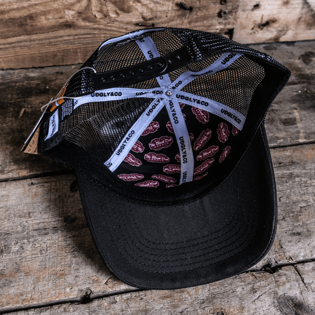 Uggly & Co Black Dub Garage Trucker Hat – Vintage Racing Canvas Cap