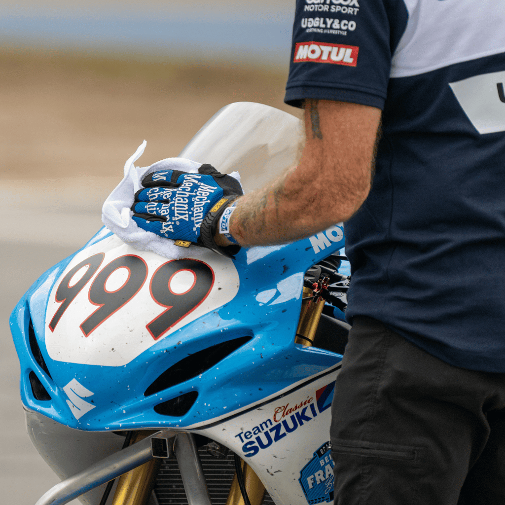 Uggly & Co x Team Classic Suzuki Polo Shirt – 100% Cotton Motorsport Gear
