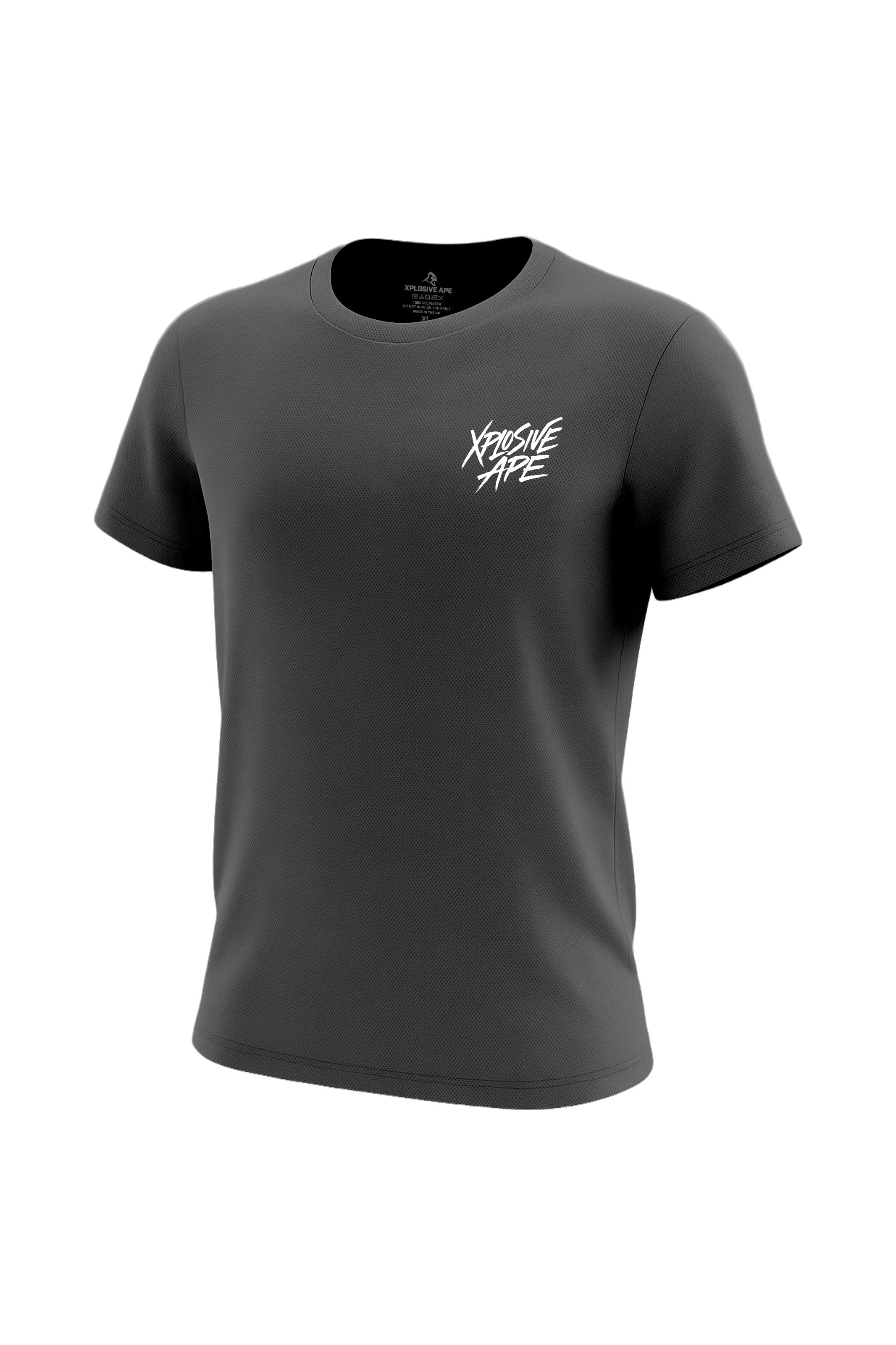 XAPE Classic Brush Script X Tech Tee - Charcoal