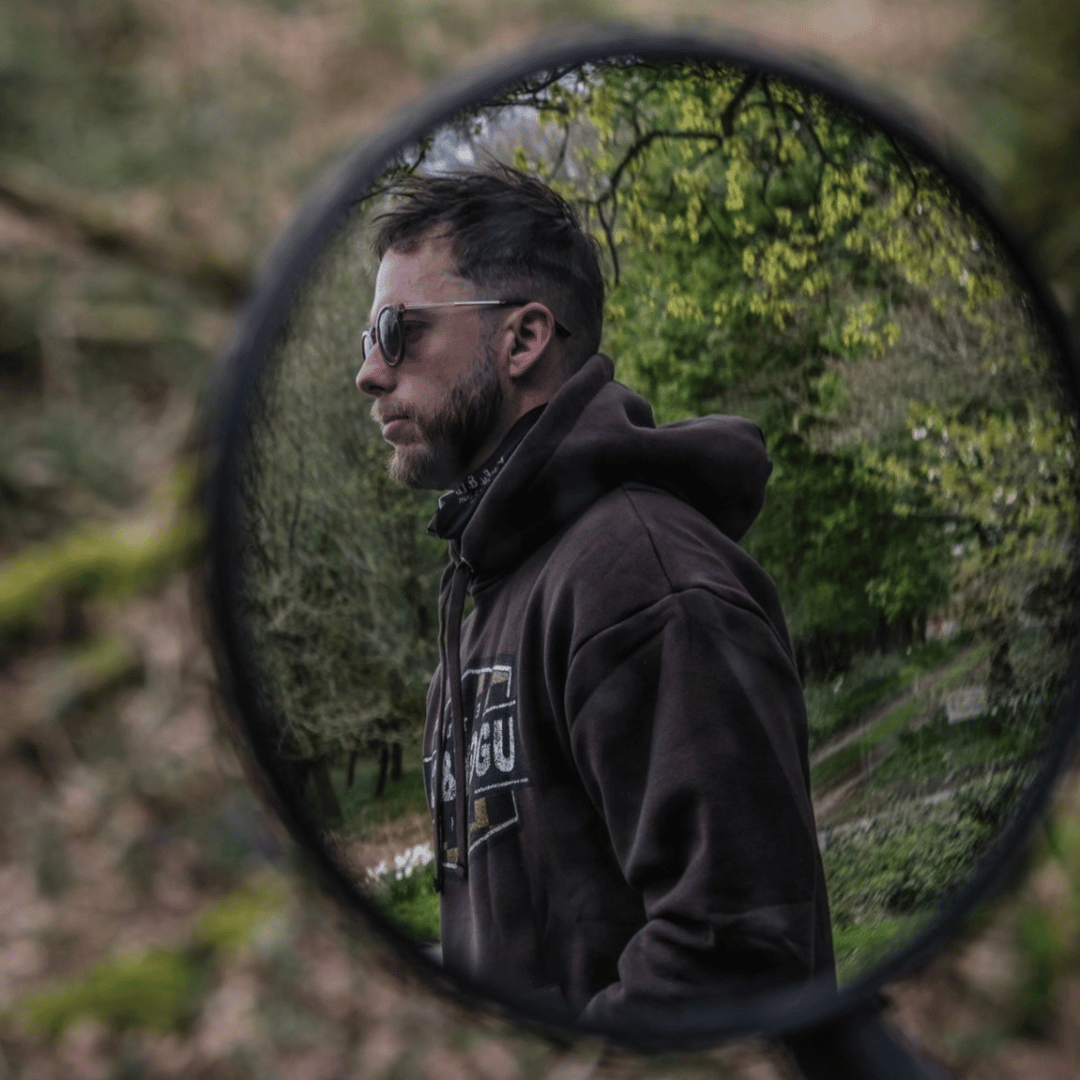 Uggly & Co Brown Chequered Hoodie – Heavyweight Vintage Motorcycle Style