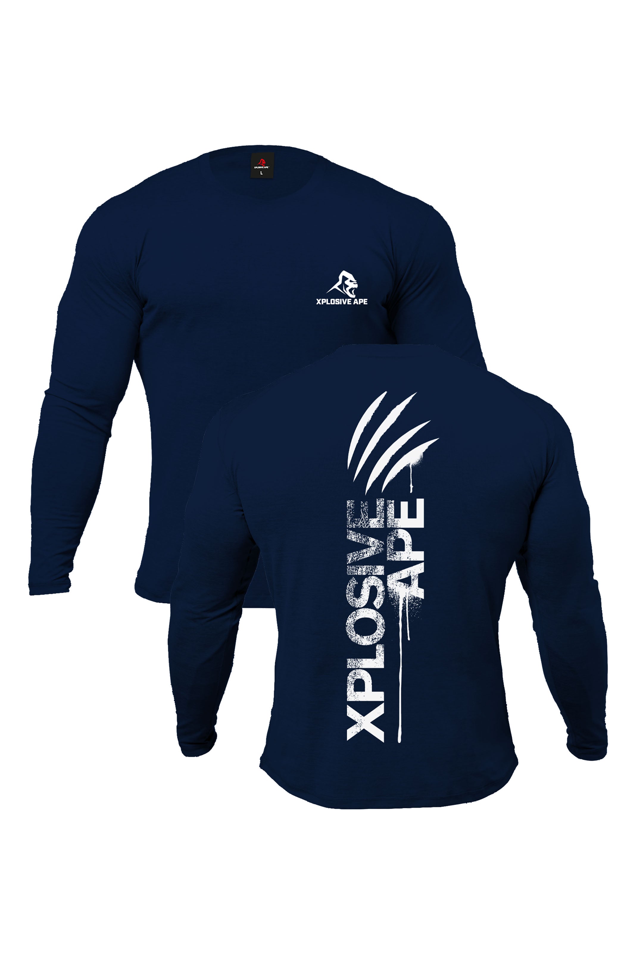 XAPE Claw Long Sleeve Tee - Navy