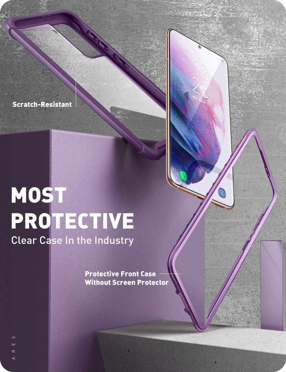 i-Blason Ares Galaxy S21 Case – Rugged Clear Shockproof Bumper, Purple