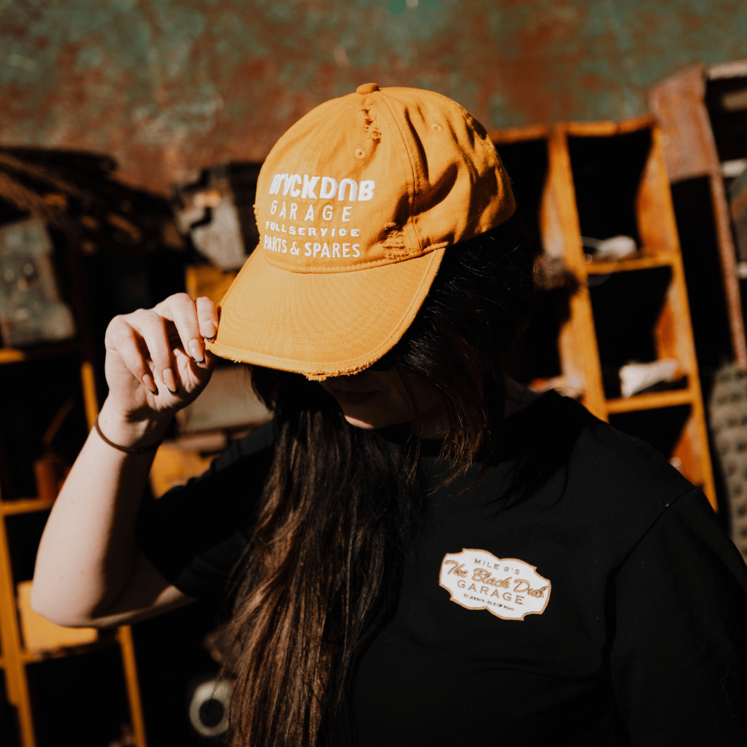 Uggly and Co Mustard Yellow Parts & Spares Distressed Vintage Cap