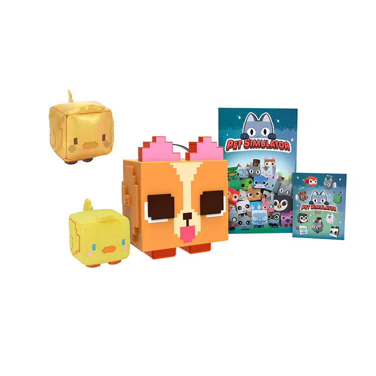 Pet Simulator Pixel Corgi Collector Bundle by Snaps – 8 Piece Gaming Set