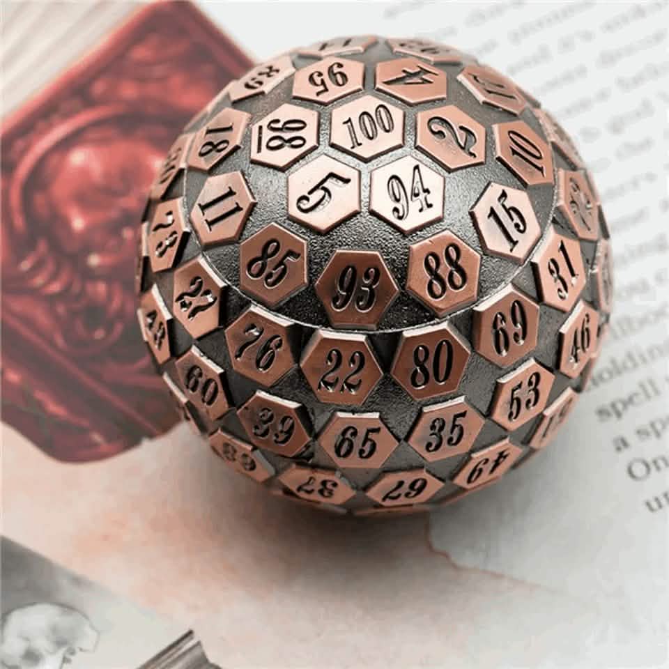 Copper Oracle | Solid Metal Dice | 45MM D100