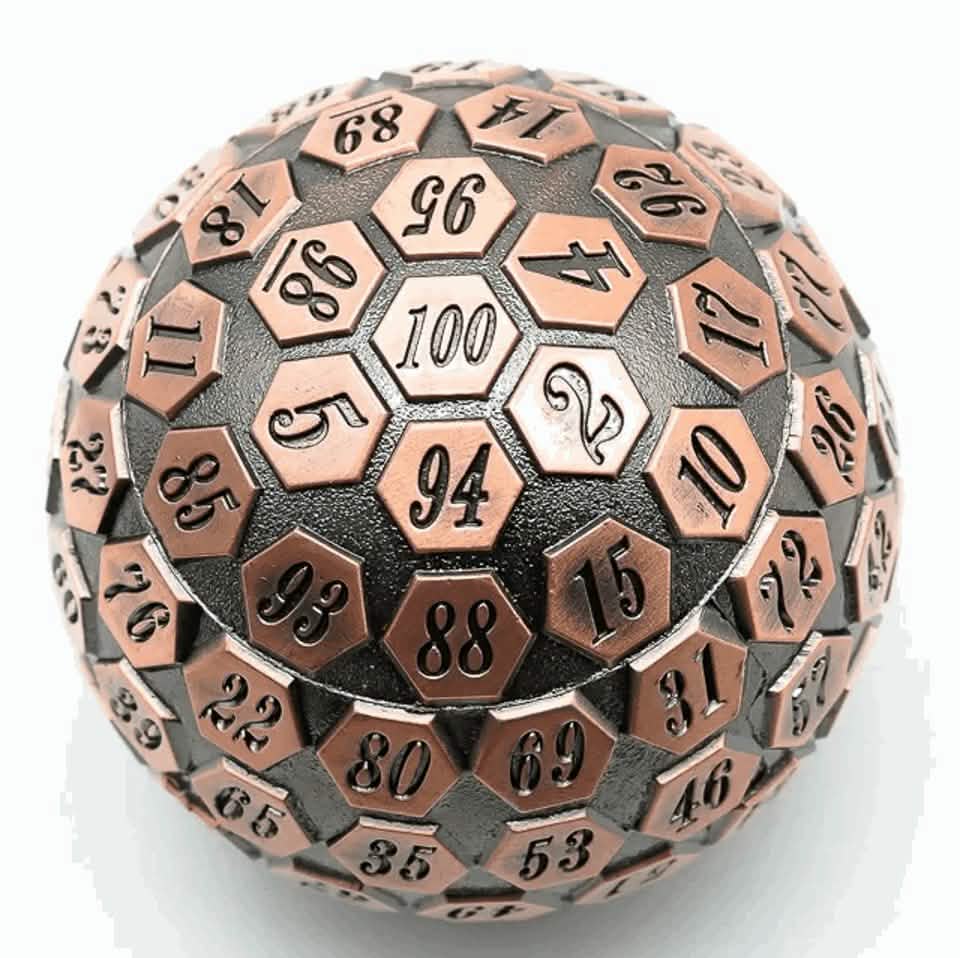 Copper Oracle | Solid Metal Dice | 45MM D100