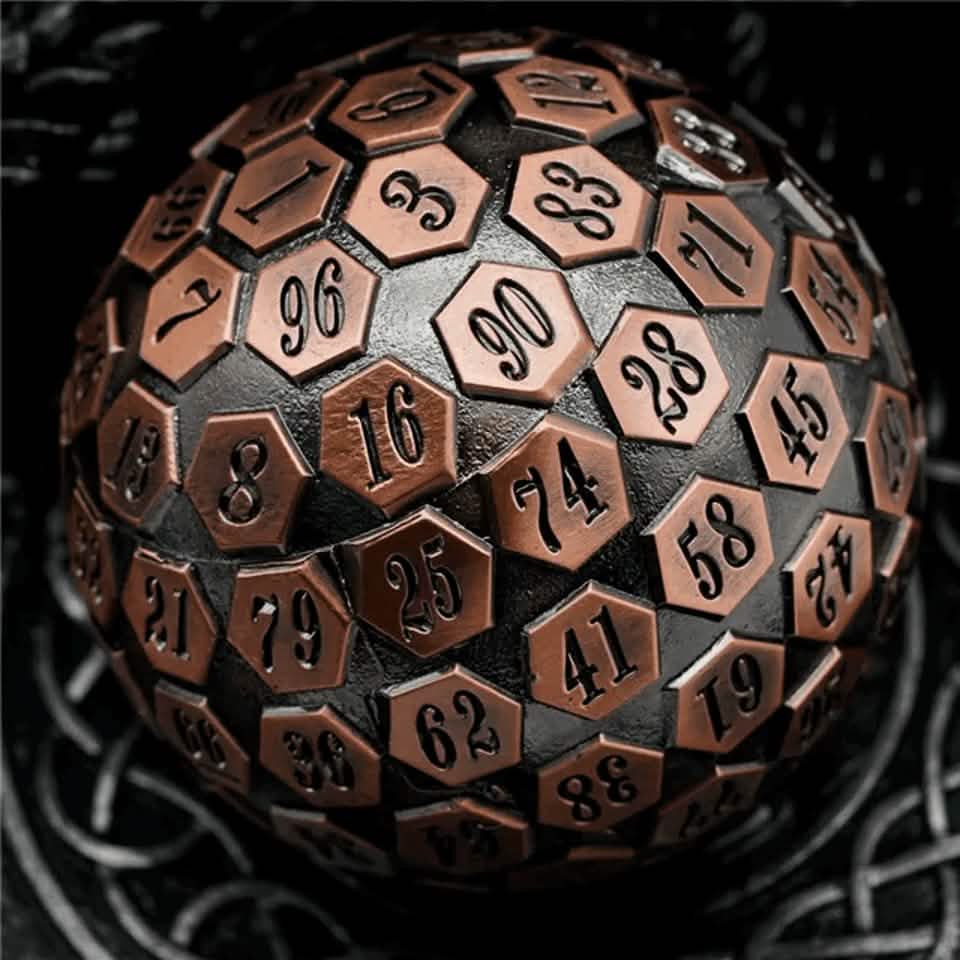 Copper Oracle | Solid Metal Dice | 45MM D100