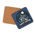First Home Radio Cork-back coaster