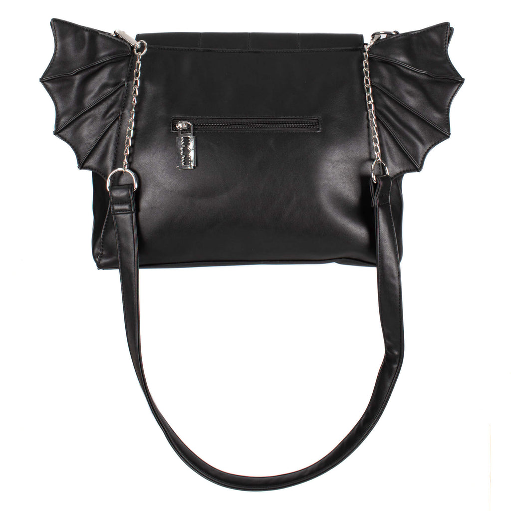 Poizen Industries Covenwing Gothic Bat Wing Bag - Black Polyurethane