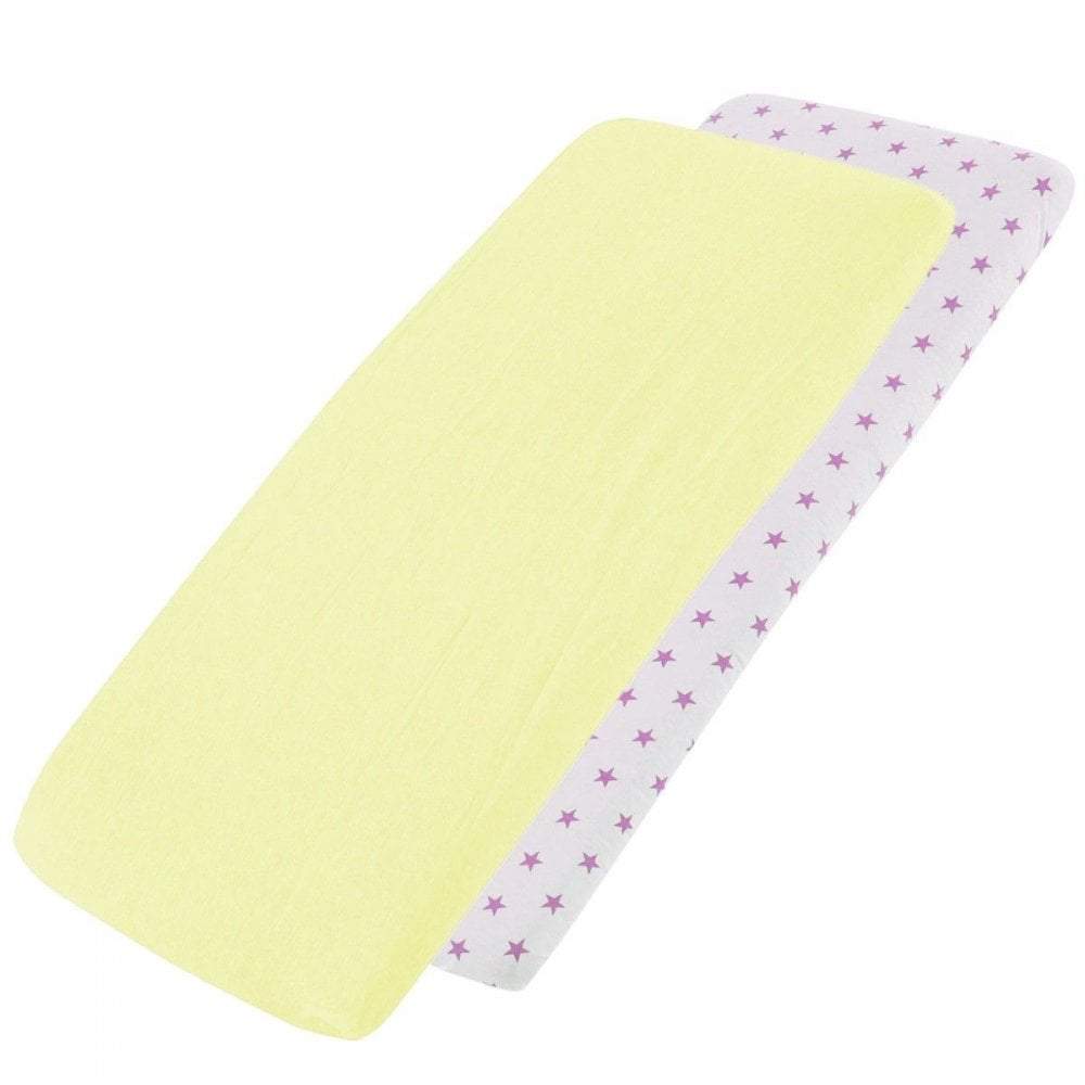 For Your Little One Crib Fitted Sheets – 100% Cotton Jersey – Pack of 2