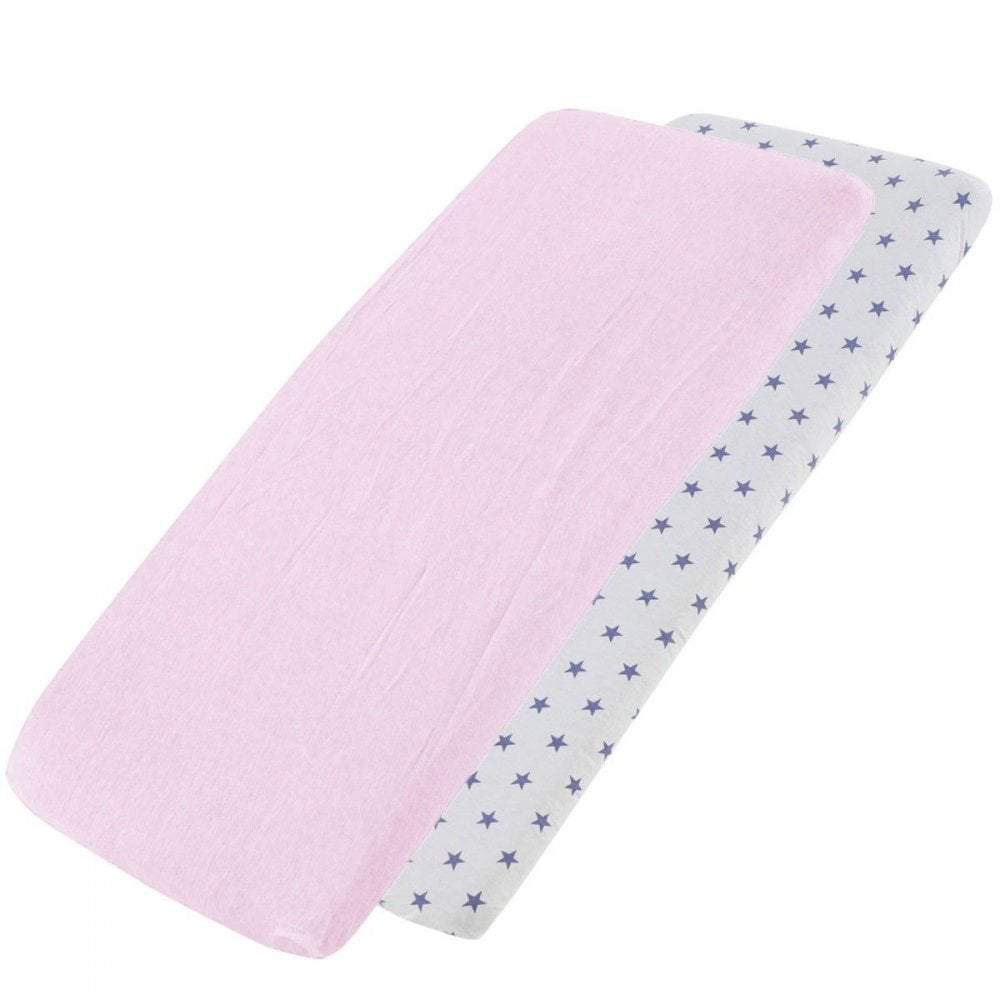 For Your Little One Crib Fitted Sheets – 100% Cotton Jersey – Pack of 2
