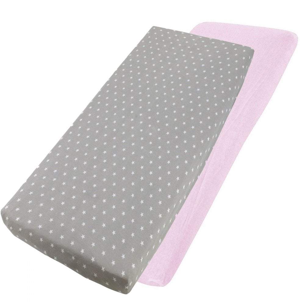 For Your Little One Crib Fitted Sheets – 100% Cotton Jersey – Pack of 2