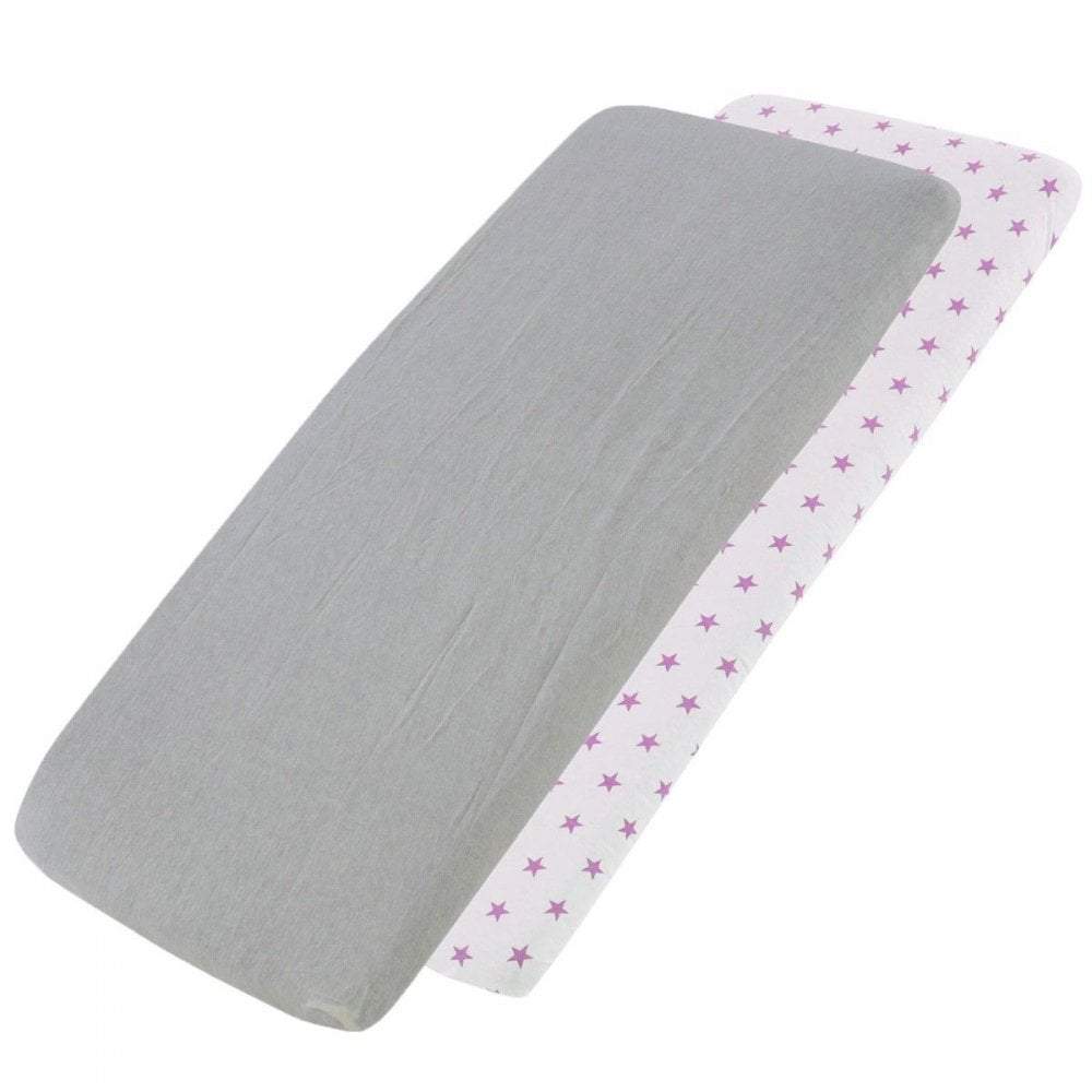 For Your Little One Crib Fitted Sheets – 100% Cotton Jersey – Pack of 2