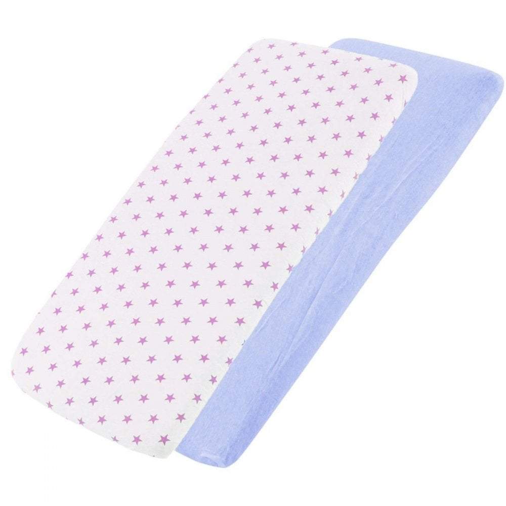 For Your Little One Crib Fitted Sheets – 100% Cotton Jersey – Pack of 2